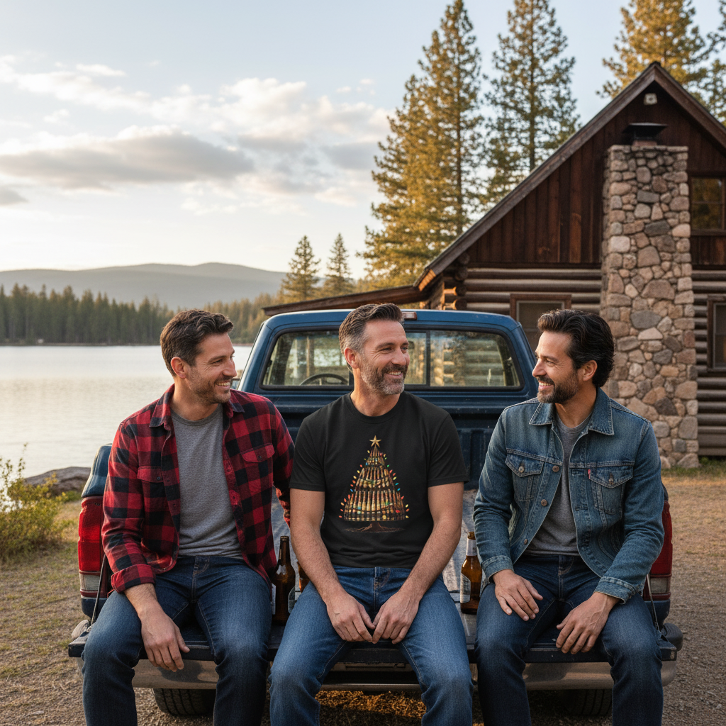 Black | Unisex | Lifestyle | Bullet Christmas Tree T-Shirt | Hunting & Holiday Humor Tee