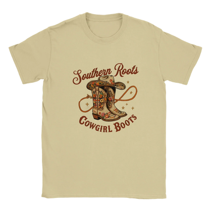 Southern Roots Cowgirl Boots-Natural-Unisex Heavyweight Cotton T-shirt