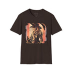 Cowgirl Sunset Shadow Rider T-Shirt - Vibrant Vintage Graphic Design