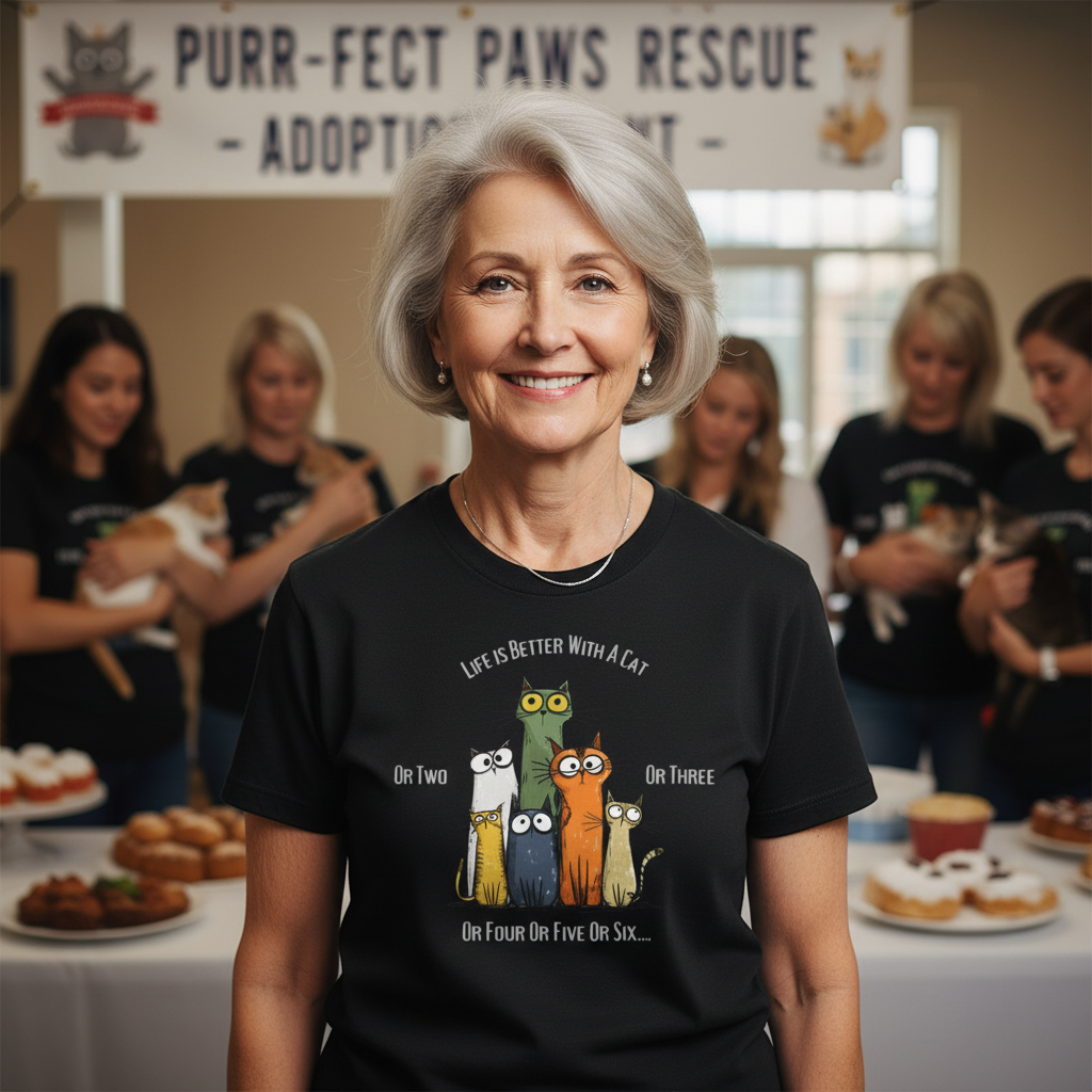 Black | Unisex | Lifestyle | Life Is Better With A Cat | Gift for Cat Lovers