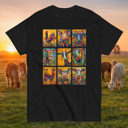 Black_Unisex_Quirky_Barnyard_Crew_T-shirtf