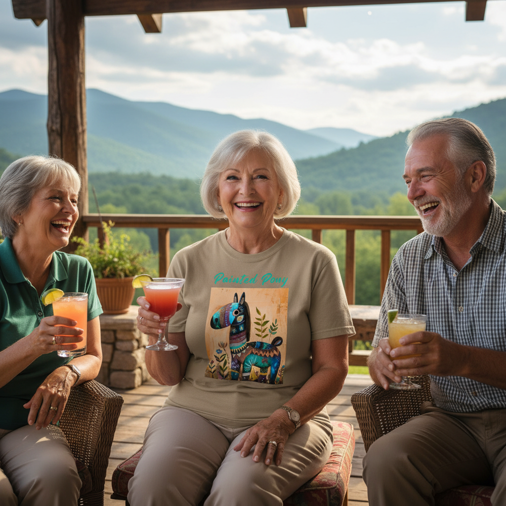 Brown Savana | Unisex | Lifestyle | Painted Pony T-Shirt | Southwest Festive with a Turquoise Flare