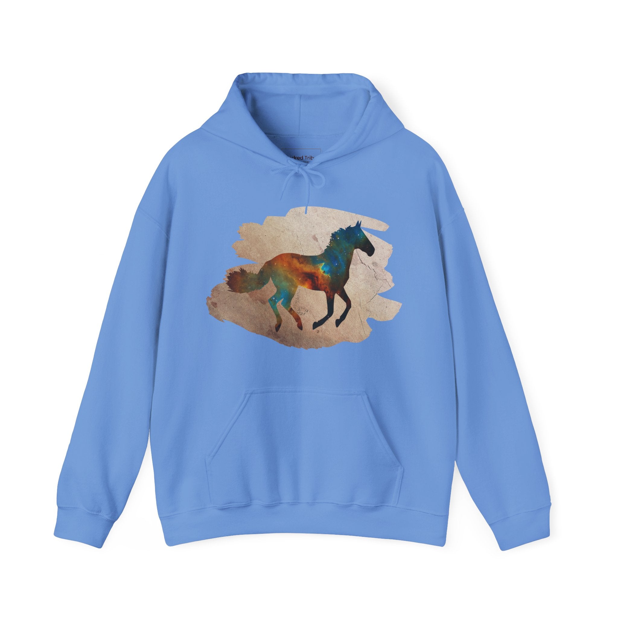 Carolina Blue | Unisex | Celestial Horse Hoodie - Horse Painted with the Celestial Skies