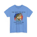 Carolina Blue | Unisex | Fishing Legend T-Shirt - The Man The Myth The Fishing Legend Bass Graphic Tee