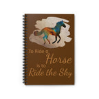 Celestial Horse Spiral Notebook | "Ride the Sky" Ruled Journal for Notes & Gifts | Flat