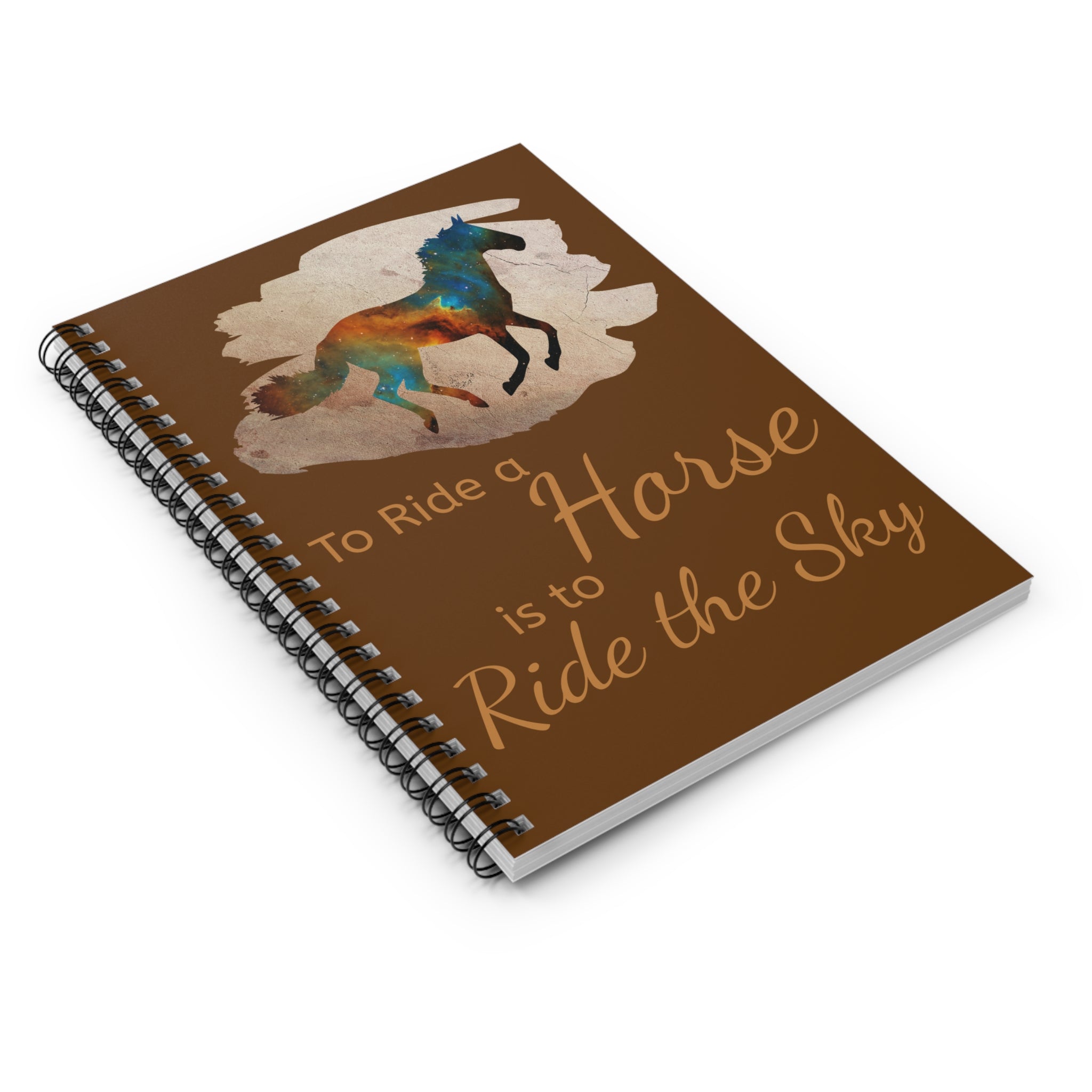 Celestial Horse Spiral Notebook | "Ride the Sky" Ruled Journal for Notes & Gifts | Flat 2