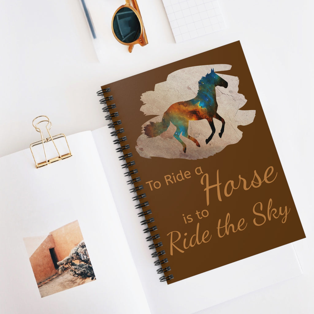 Celestial Horse Spiral Notebook | "Ride the Sky" Ruled Journal for Notes & Gifts | Lifestyle