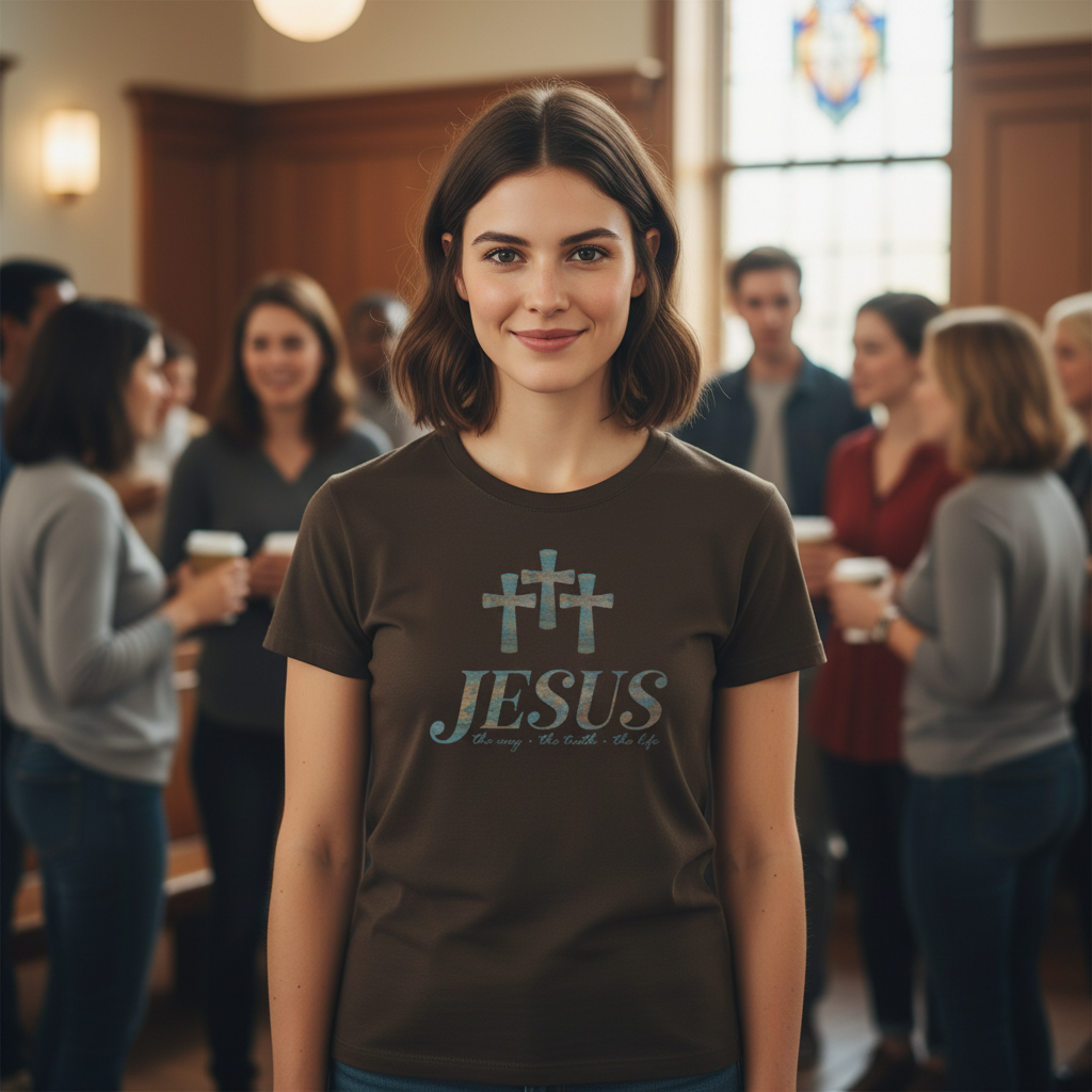 Dark Chocolate | Unisex | Lifestyle | Jesus The Way, The Truth, The Life T-Shirt