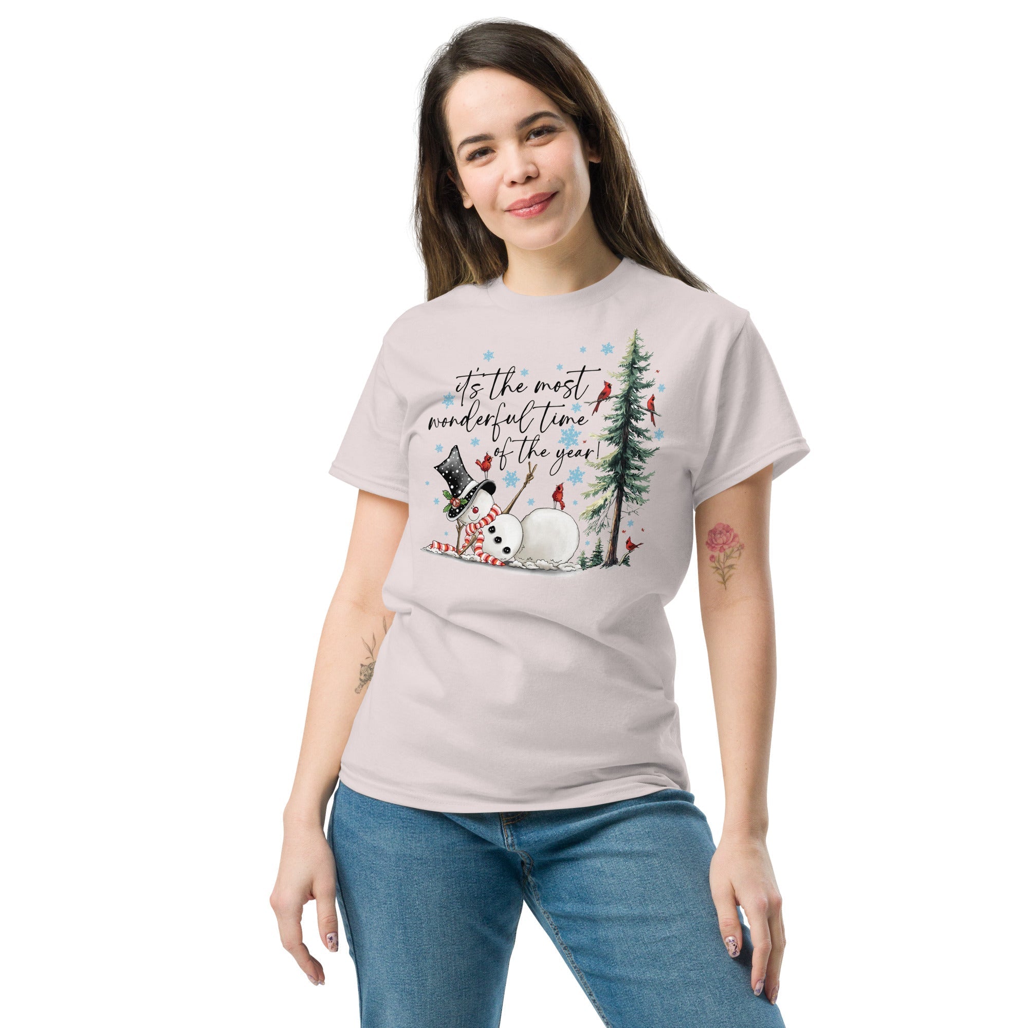 Ice Grey | Unisex | Lifestyle | Wonderful Time Snowman T-Shirt
