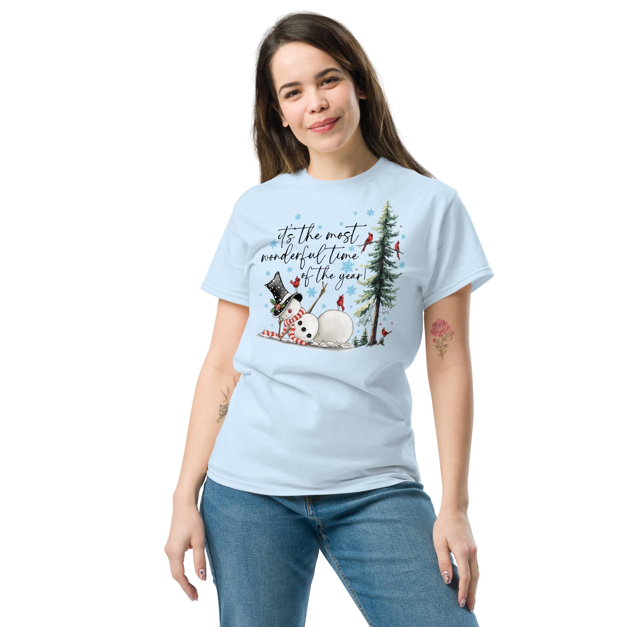 Light Blue | Unisex | Lifestyle | Wonderful Time Snowman T-Shirt