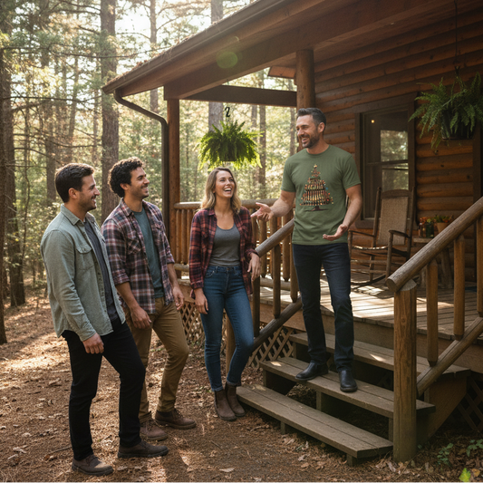 Military Green | Unisex | Lifestyle | Bullet Christmas Tree T-Shirt | Hunting & Holiday Humor Tee