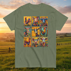Military_Green_Unisex_Quirky_Barnyard_Crew_T-shirt