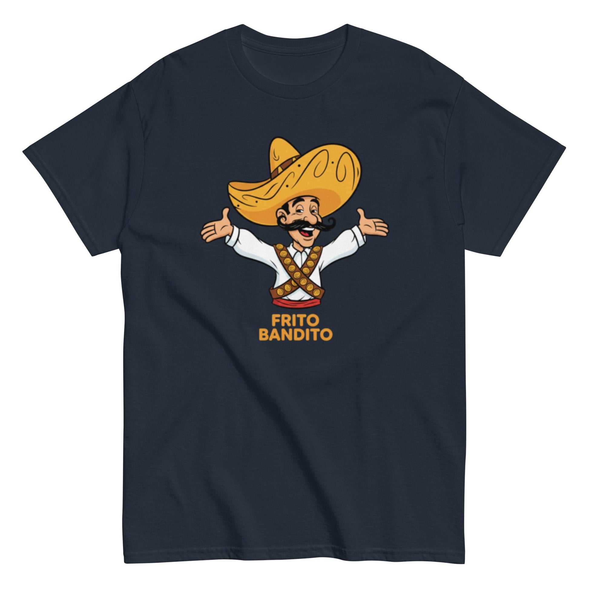 Navy | Unisex | Frito Bandito T-Shirt | Retro Pop Culture Throwback Tee