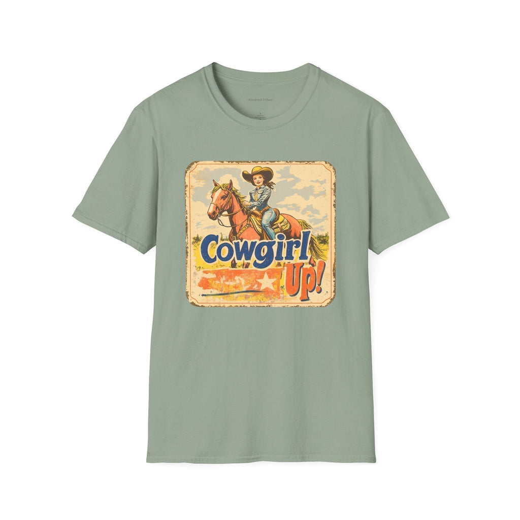 Sage | Unisex | Cowgirl Up - Vintage Rodeo Poster T-Shirt