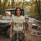 Sand | Unisex | Lifestyle | Outdoor Adventure Patchwork T-Shirt | Gift for Her