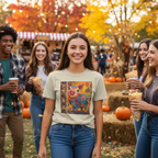 Sand | Unisex | Lifestyle | Pretty Little Piggies T-Shirt - Whimsical Barnyard Art
