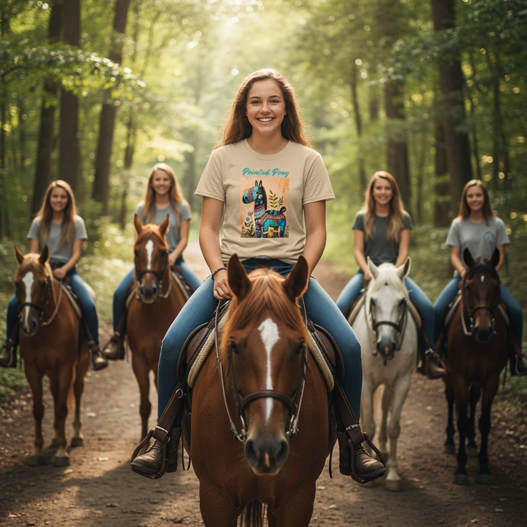 Sand | Unisex | Lifestyle | Painted Pony T-Shirt | Southwest Festive with a Turquoise Flare
