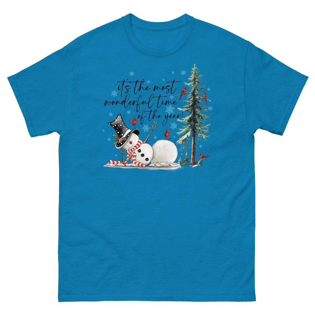 Sapphire | Unisex | Wonderful Time Snowman T-Shirt