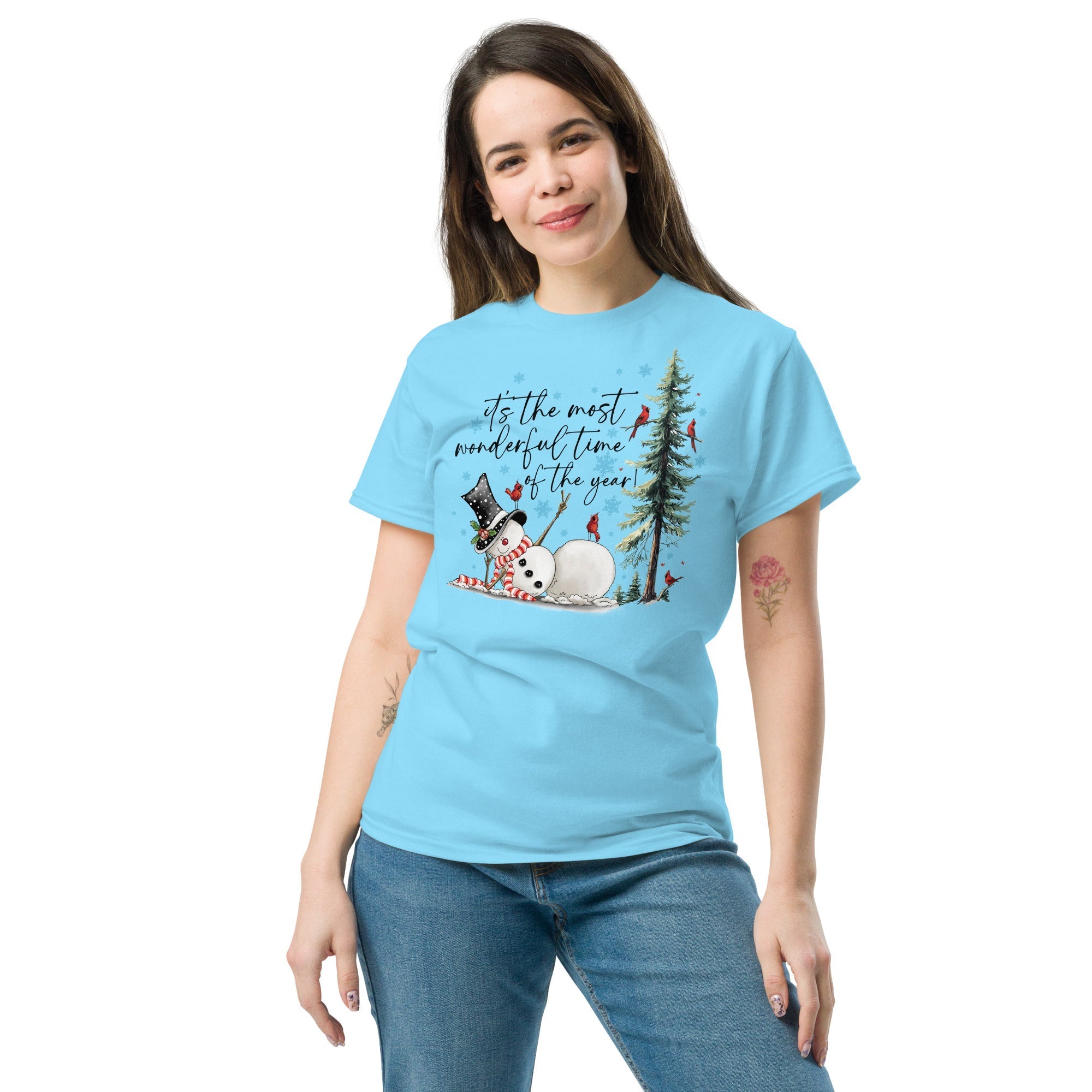 Sky | Unisex | Lifestyle | Wonderful Time Snowman T-Shirt