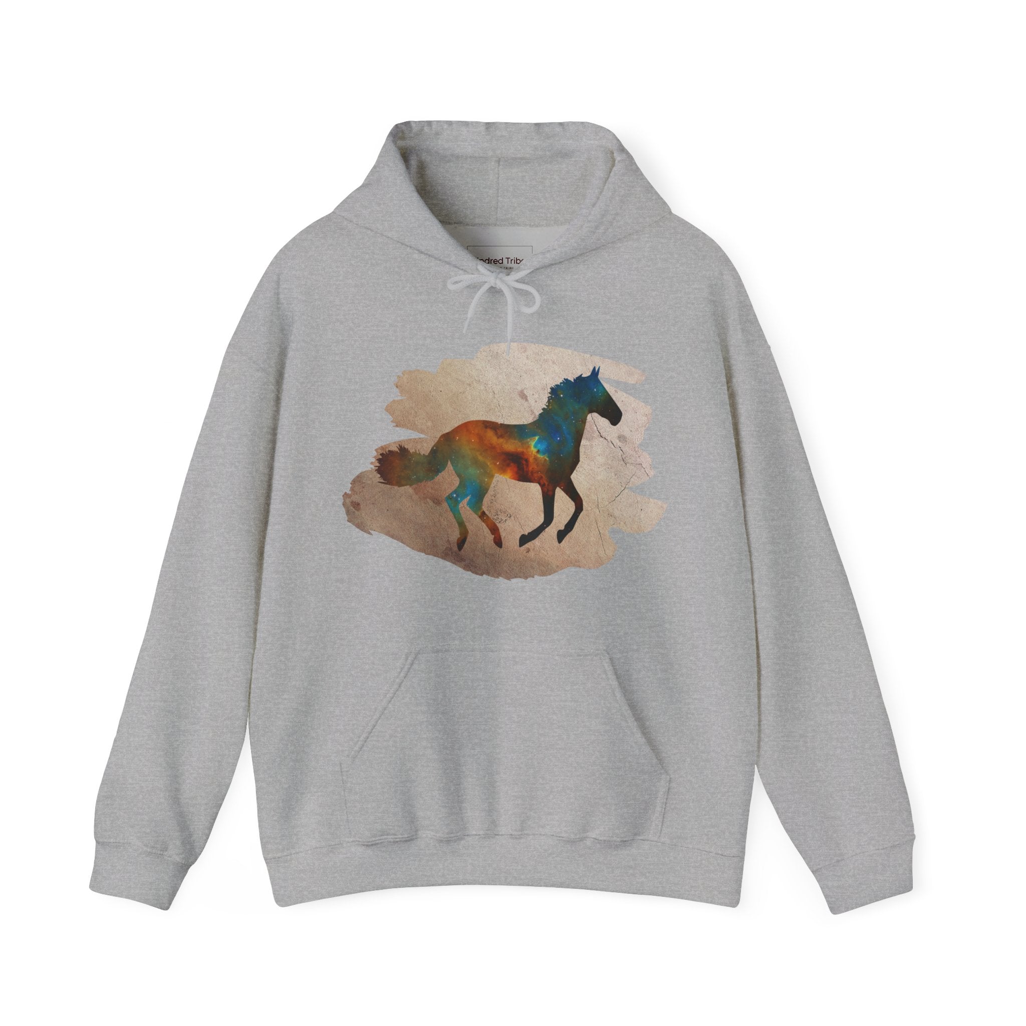 Sport Grey | Unisex | Celestial Horse Hoodie - Horse Painted with the Celestial Skies