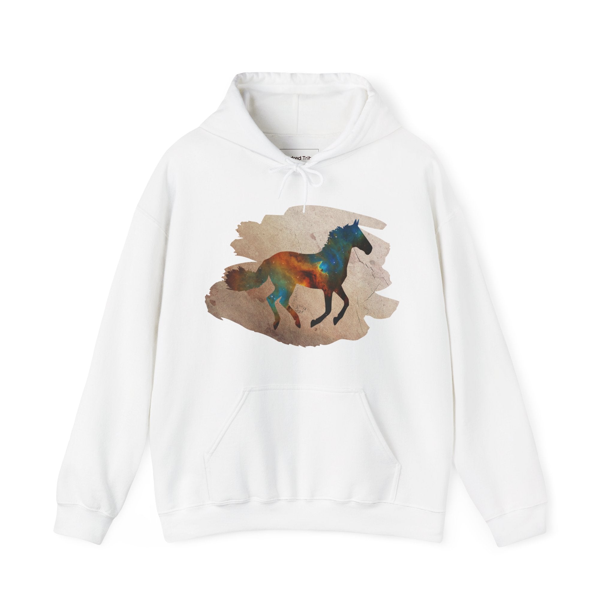 White | Unisex | Celestial Horse Hoodie - Horse Painted with the Celestial Skies