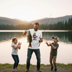 White | Unisex | Lifestyle | Cartoon Rodfather Fishing T-Shirt | Perfect Gift for Dad