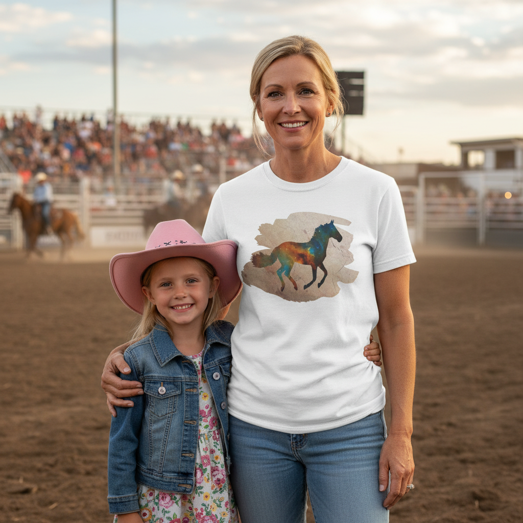 White | Unisex | Lifestyle | Celestial Horse T-Shirt | Gift for Horse Lovers
