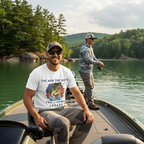 White | Unisex | Lifestyle | Fishing Legend T-Shirt - The Man The Myth The Fishing Legend Bass Graphic Tee