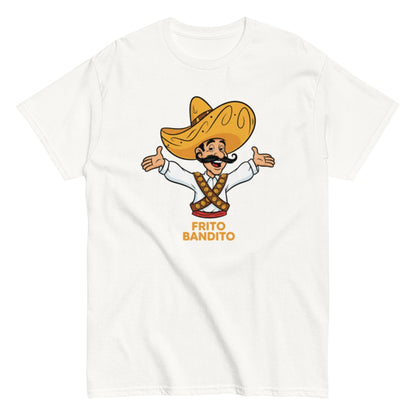 White Frito Bandito T-Shirt - Retro Pop Culture Throwback Tee